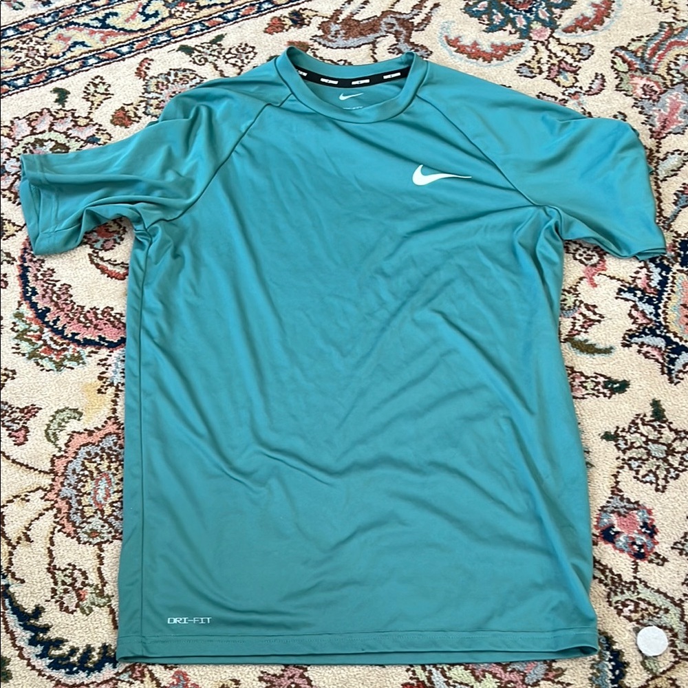 Nike Men's Teal Swim Shirt
